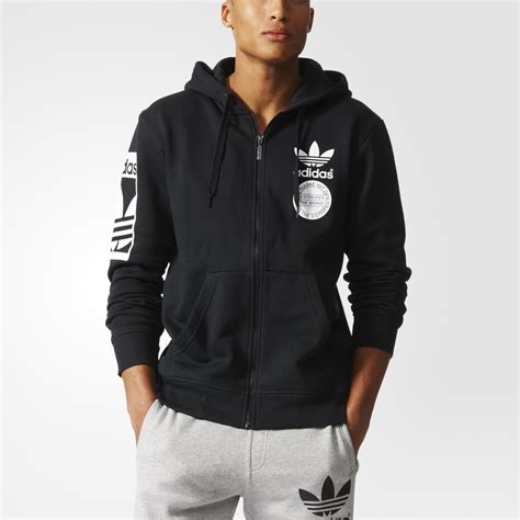 adidas Street Graphic Hooded Sweatshirt - Black | adidas UK | Adidas ...