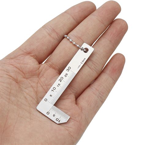 Drillpro 0-15mm Stainless Steel Chamfering Ruler 0.5mm Accuracy Square Gauge - US$4.99