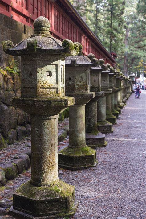 Ancient Japanese stone lanterns by a454 on @creativemarket | Japanese stone lanterns, Stone ...