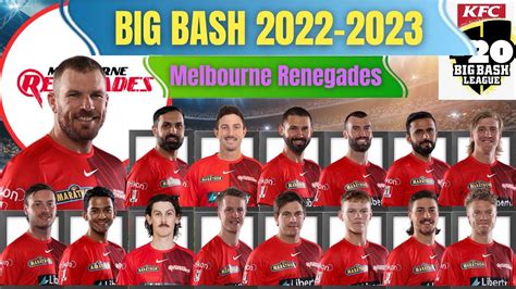 Melbourne Renegades Full & Final Squad BBL 2022-2023 | Melbourne ...