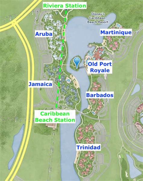 Disney World Skyliner Map Caribbean Beach Resort