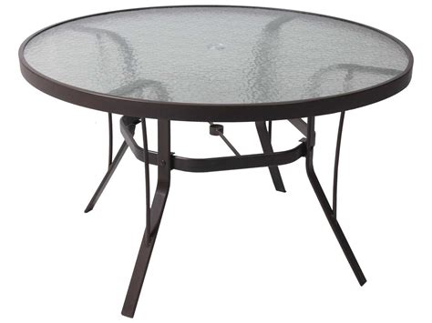 Suncoast Cast Aluminum 36'' Round Glass Top Dining Table | 36KD