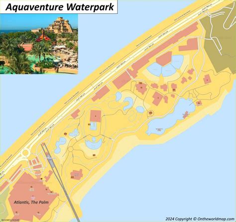 Atlantis Aquaventure Waterpark Map - Dubai - Ontheworldmap.com