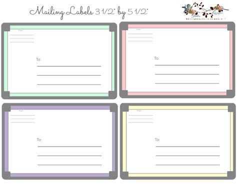 Free Mailing Labels Printable Recipe Cards, Printable Labels, Free Printables, Mailing Address ...