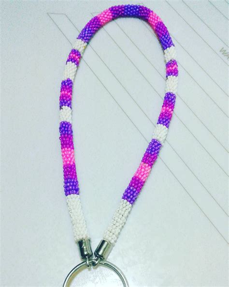 Made a wrapped beaded lanyard! : r/Beading