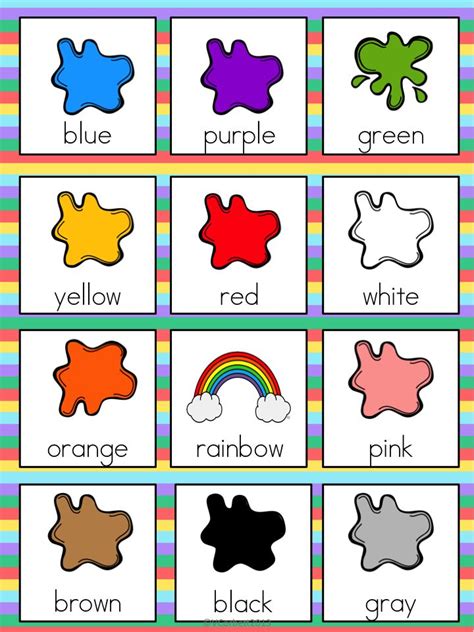 Colors and Slant boxes | English activities for kids, Learning english ...