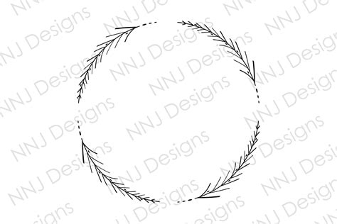 Circle Wreath SVG Cute Round Frame Graphic by NNJ Designs · Creative ...