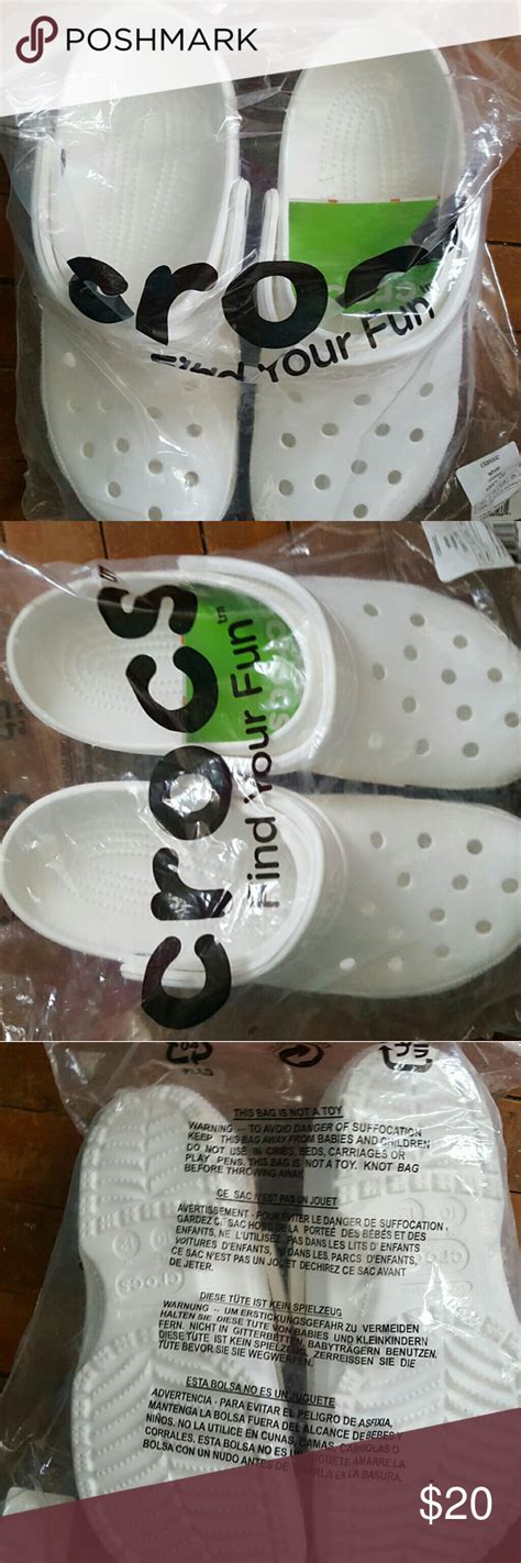 NWT White Crocs clogs nurse shoes size 12 | Nursing shoes, White crocs ...