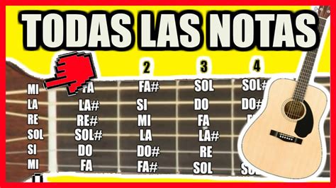 🎸Todas las notas en la GUITARRA - Notas musicales en la guitarra (teoría musical) - YouTube