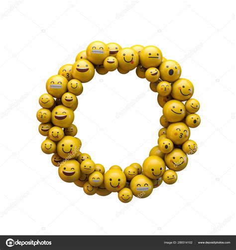 Letter O emoji character font. 3D Rendering — Stock Photo © InkDropCreative #289314102