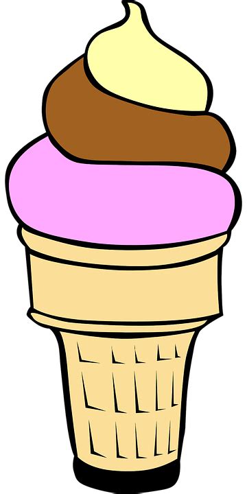 Ice Cream Neapolitan Vanilla · Free vector graphic on Pixabay