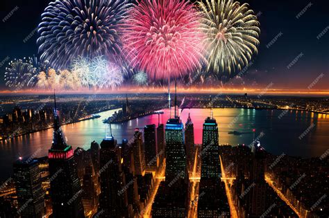 Premium AI Image | A spectacular show of fireworks lighting up the ...