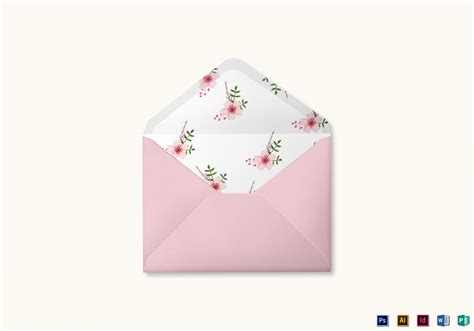 Pink Floral Wedding Envelope Card Design Template in PSD, Word ...