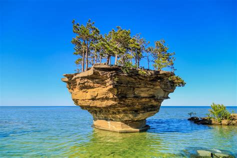 America's Most Beautiful Rock Where: Port Austin, Michigan Turnip Rock Beautiful Places In ...