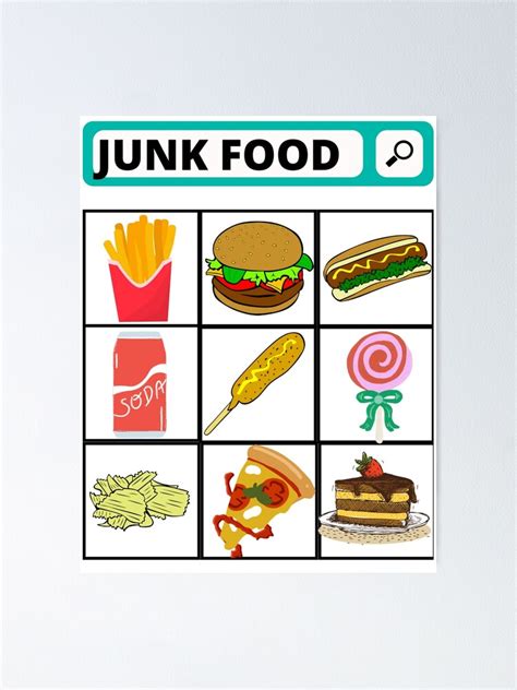 "Say No to junk food" Poster for Sale by Chaudhary98 | Redbubble