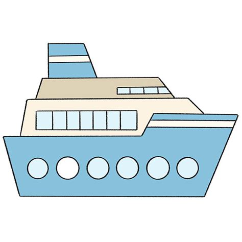 How to Draw a Ship Step by Step - Easy Drawing Tutorial For Kids