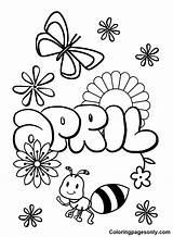 April With Cute Animals Coloring Pages  sketch template