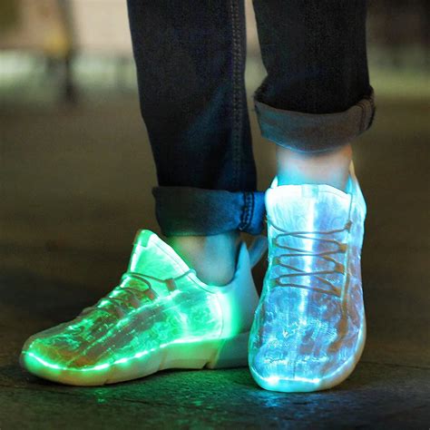 KRIATIV Luminous Sneakers Glowing Light Up Shoes for Kids White LED ...