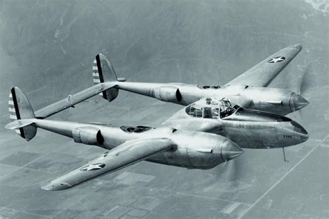 Lockheed YP-38 Lightning. This was one of a small batch of preproduction aircraft fitted with ...