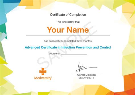 Advanced Certificate in Infection Prevention and Control offered by Medvarsity