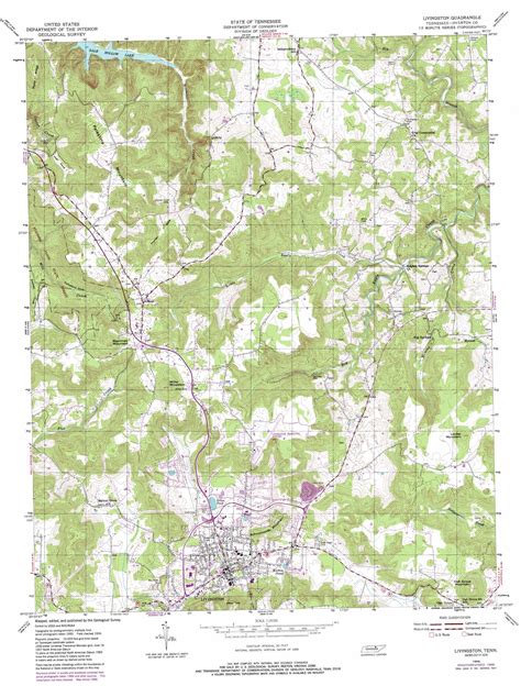 Livingston topographic map, TN - USGS Topo Quad 36085d3