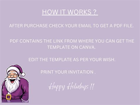 Editable Christmas Party Invitation, Christmas Party Template, Holiday Party Invitation ...