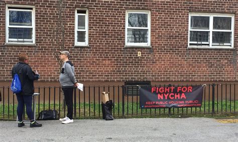 Flyering at Kingsborough Houses - Fight For NYCHA