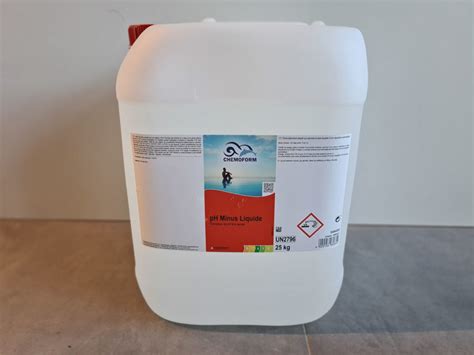 pH MOINS liquide 25kg Acide sulfurique 40% - CHEMOFORM - Pool and Co