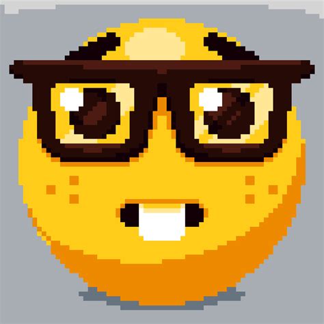 Pixilart - Nerd Emoji by Polar34