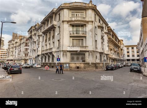 French colonial architecture, Casablanca, Morocco Stock Photo - Alamy