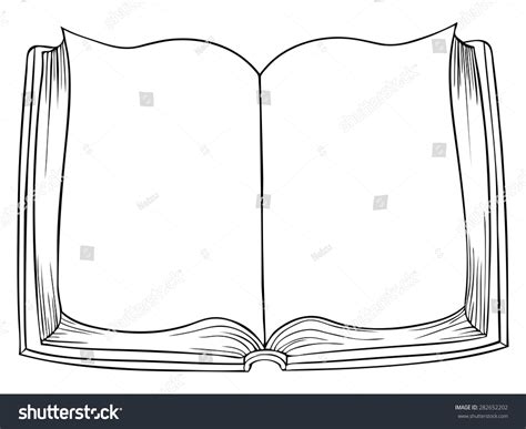 Vector Cartoon Open Book Drawing 库存矢量图（免版税）282652202 | Shutterstock