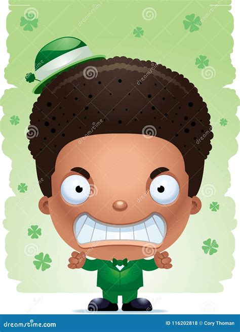 Angry Cartoon Boy Leprechaun Stock Vector - Illustration of graphic, irish: 116202818