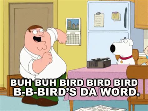 Bird'S The Word GIF - Family Guy Peter Griffin Bird - Discover & Share GIFs