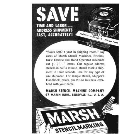 March Stencil Machine Co. Advert, 1951