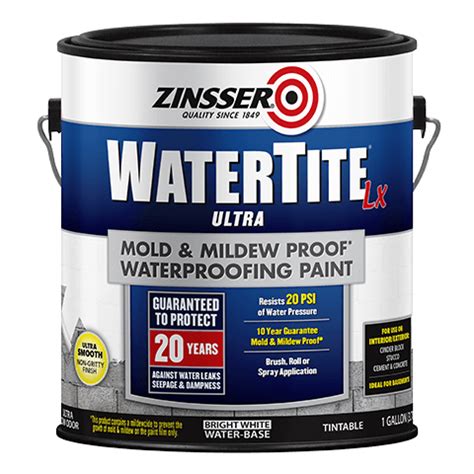 Zinsser® WATERTITE®-LX Ultra Mold & Mildew-Proof™* Paint Product Page