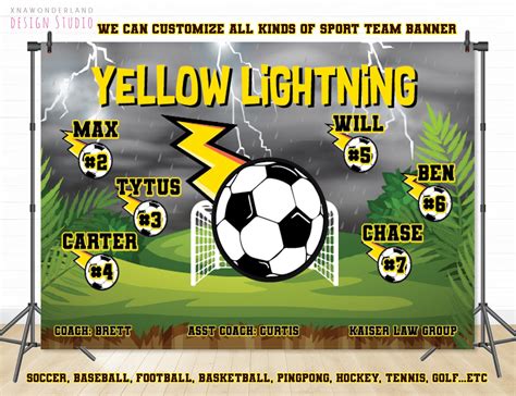 Custom Soccer Team Banners Custom Sport Team Banner AYSO | Etsy