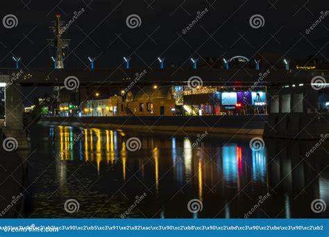 Reflection of Lanterns at Night in the River Stock Photo - Image of ...