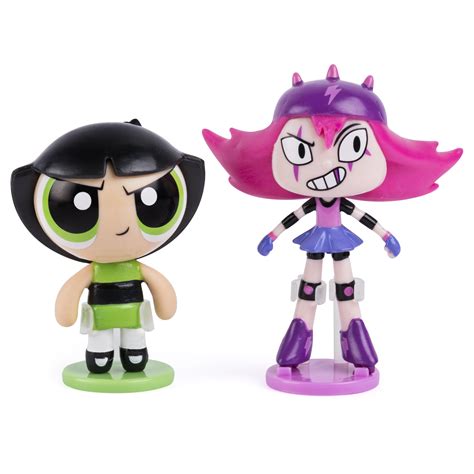 The Powerpuff Girls - 2 inch Action Dolls with Display Stands - 2-Pack - Buttercup & Maylyn ...