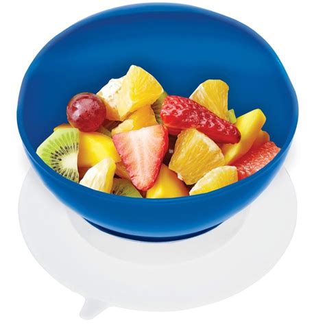 Scooper Bowl with Suction Cup Base : raised edge bowl non-slip base