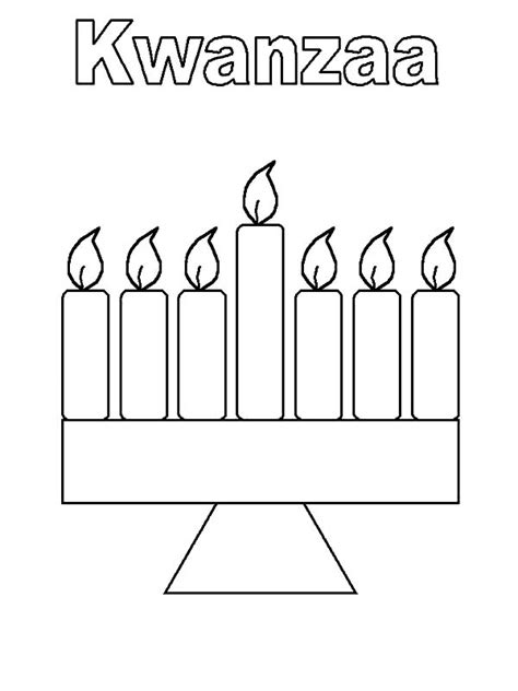 Celebrtae Kwanzaa Kinara Coloring Pages : Kids Play Color