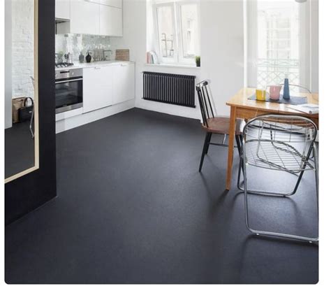 black painted concrete floors | Concrete floors in house, House flooring, Painted concrete floors