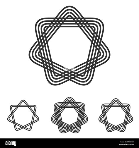 Black line star logo design set Stock Vector Image & Art - Alamy