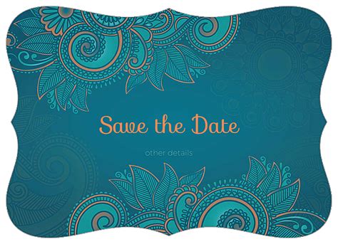 Easy-To-Use Save the Paisley Invitation Card Design Template