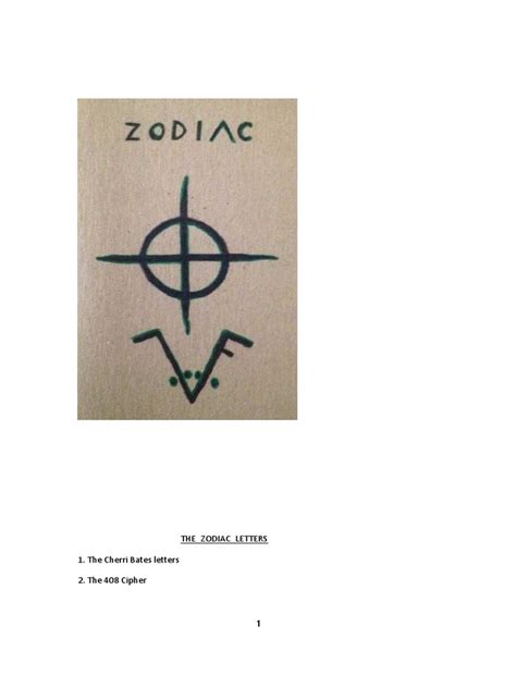 Zodiac Killer Letters | Violence