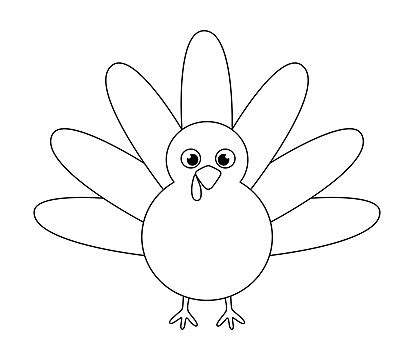 Turkey Thanksgiving Outline PNG, Vector, PSD, and Clipart With Transparent Background for Free ...