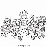 Printable Paw Patrol Friends Pdf Coloring Page sketch template