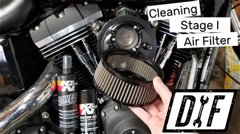 Cleaning Harley-Davidson Stage 1 Air Filter with K&N Recharge Kit - YouTube