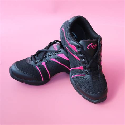 Capezio Hot Pink & Black BOLT DS30 Split Sole Dance Trainers Sneakers