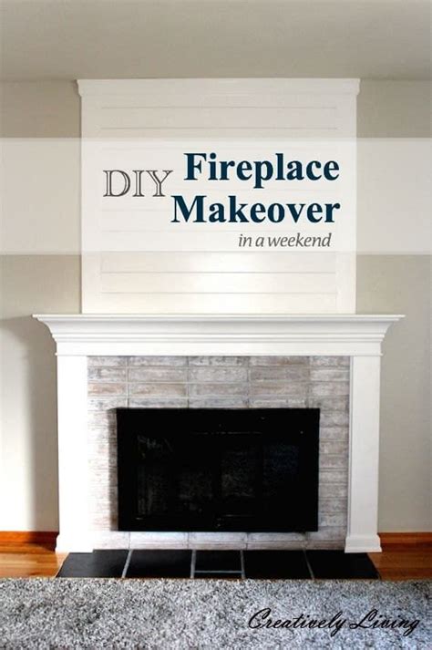 Diy Wood Fireplace Mantel Surround - Build A Mantel Over A Brick ...