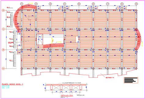 Plan design with structure of column - Cadbull